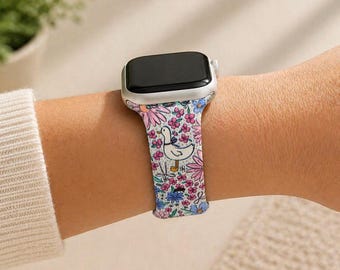 Correa de reloj con estampado de ganso compatible con Apple Watch, Samsung y Garmin
