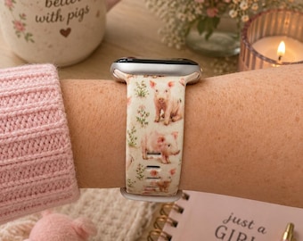 Cute Piglet Watch Band | Farm Animal Smartwatch Strap for Pig Lovers