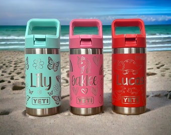 Custom Laser Engraved 64oz YETI Water Bottle with Chug Cap – Curated by  Kayla