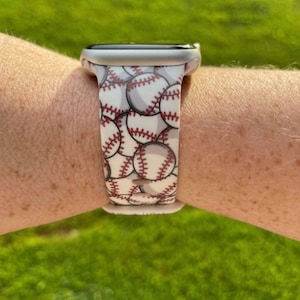 Baseball Watch Band Compatible with Apple Watch Samsung Garmin
