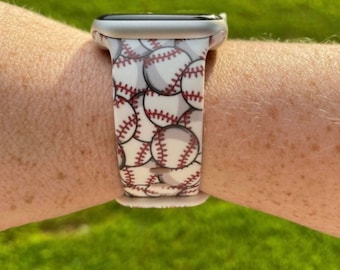 Baseball Watch Band Compatible with Apple Watch Samsung Garmin