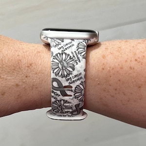 Lung Cancer Awareness Watch Band Compatible with Apple Watch Samsung Garmin