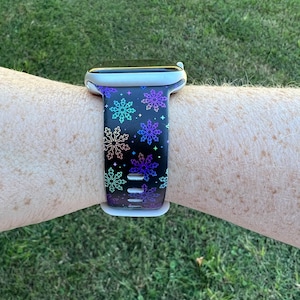 Snowflake Watch Band Compatible with Apple Watch Samsung Garmin
