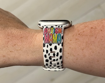 Autism Mama Watch Band Compatible with Apple Watch Samsung Garmin