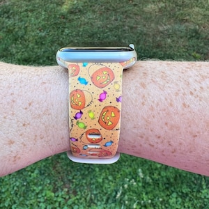 Halloween Pumpkin Bucket Watch Band Compatible with Apple Watch Samsung Garmin