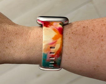 Abstract Watercolor Watch Band Compatible with Apple Watch Samsung Garmin