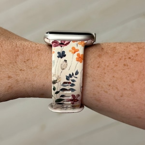 Floral Watch Band Compatible with Apple Watch Samsung Garmin