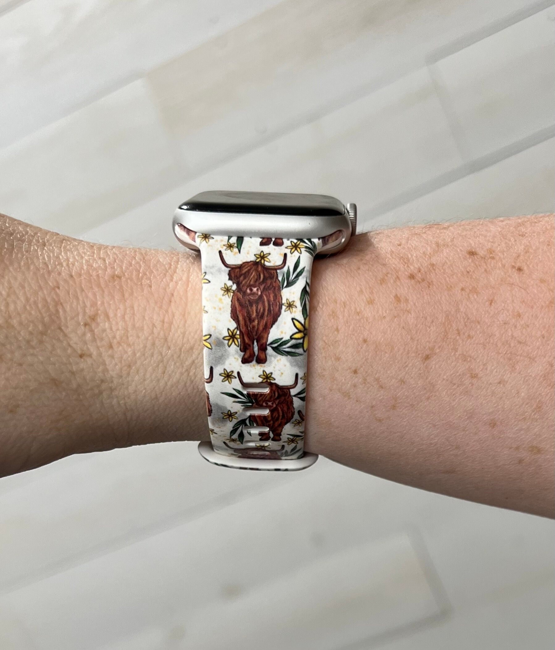 Highland Cow Watch Band Compatible with Apple Watch Samsung Garmin