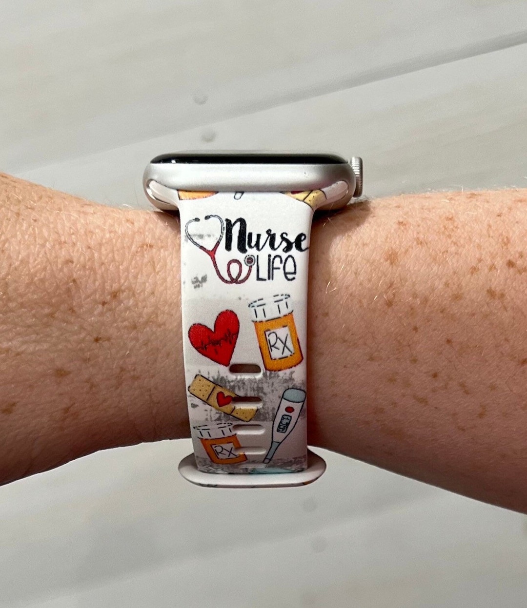 Distressed Nurse Life Watch Band Compatible With Apple Watch Samsung