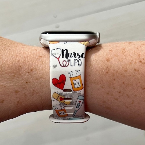 Distressed Nurse Life Watch Band Compatible With Apple Watch Etsy