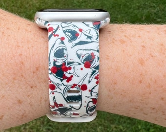 Shark Attack Watch Band Compatible with Apple Watch Samsung Garmin