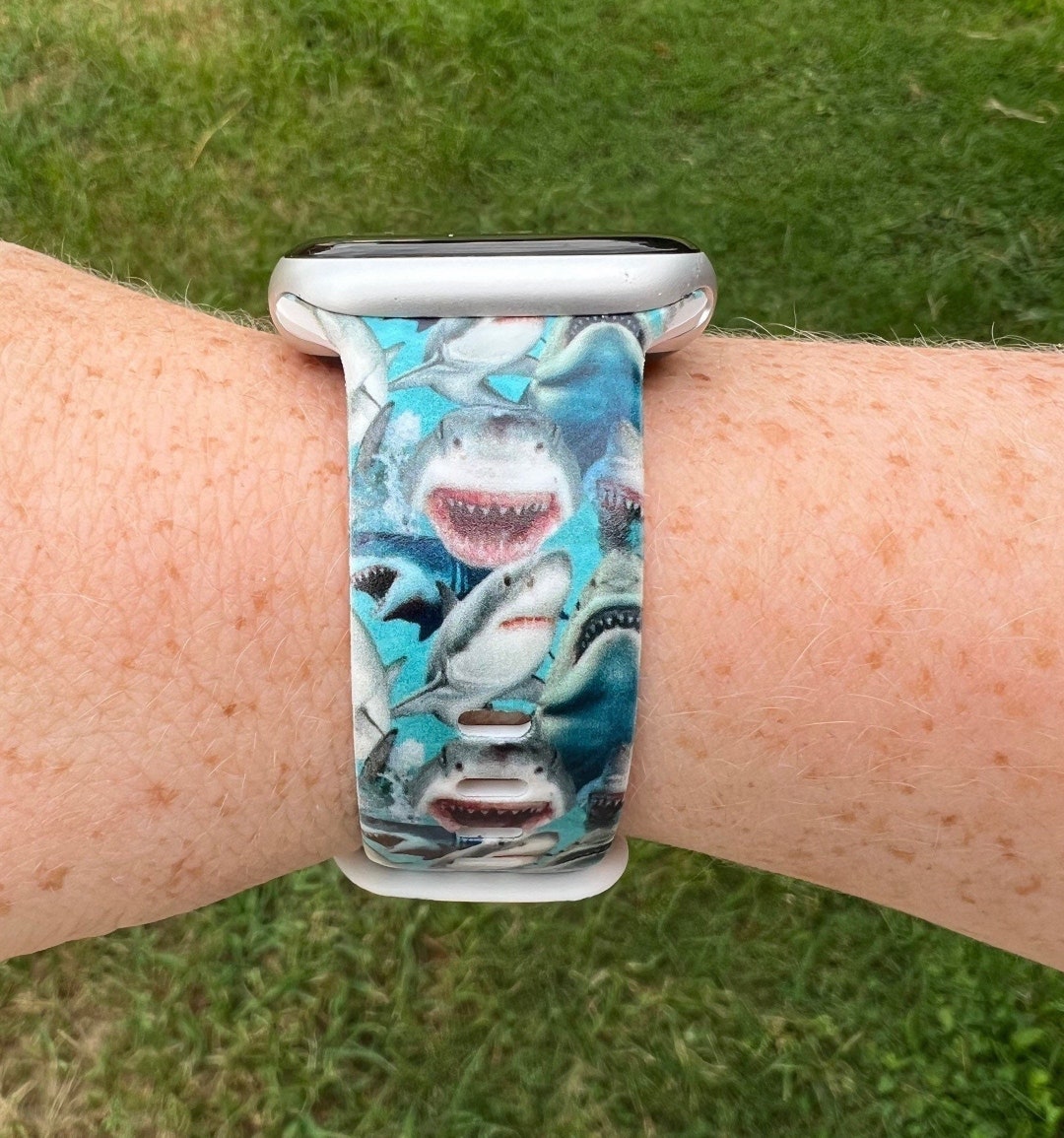 Shark Watch Band Compatible With Apple Watch Samsung Garmin Etsy