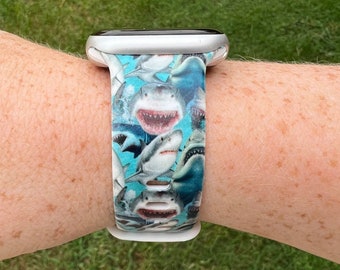 Shark Watch Band Compatible with Apple Watch Samsung Garmin