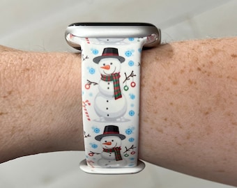 Snowman Watch Band Compatible with Apple Watch Samsung Garmin