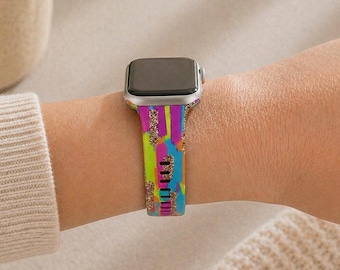 Neon Glam Watch Band Compatible with Apple Watch Samsung Garmin