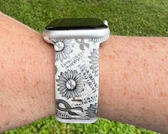 Brain Cancer Awareness Watch Band Compatible with Apple Watch Samsung Garmin