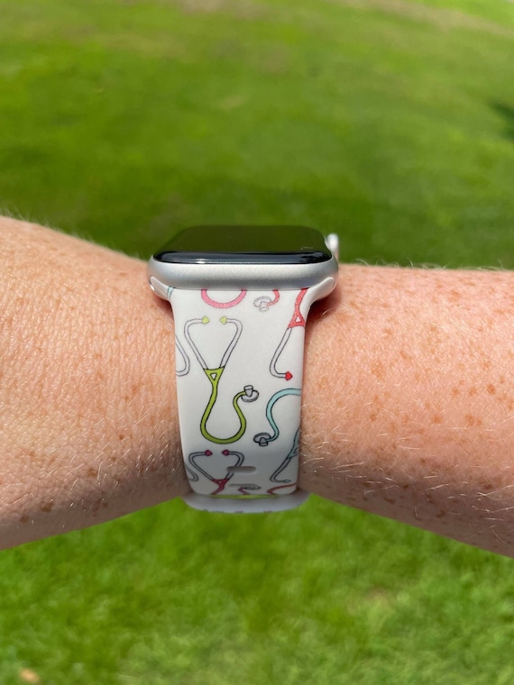 Nurse Stethoscope Watch Band Compatible With Apple Watch Samsung Garmin Etsy