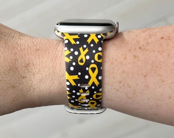 Childhood Cancer Awareness Watch Band Compatible with Apple Watch Samsung Garmin