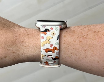 Dachshund Doggie Watch Band Compatible with Apple Watch Samsung Garmin