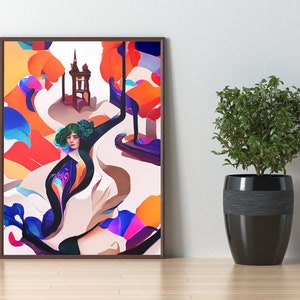 Charming Prints | DIGITAL | AI Art - Unique Living Room Wall Art Idea, Printable Wall Art, Unique Design Produced with AI