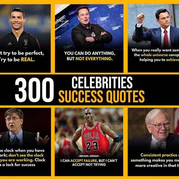 300 Success Quotes, Business Quotes, Instagram quotes, Celebrity Quotes, Infographics, Millionaires Quotes