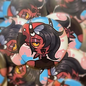 Sallie May (Helluva Boss) Pin/botón GRANDE (2,25 pulgadas)