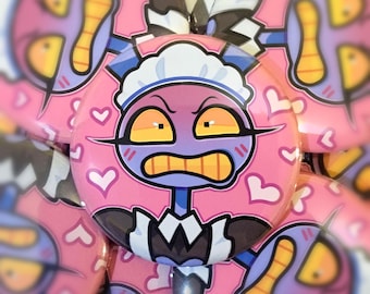 Jax Maid-outfit (The Amazing Digital Circus) GROTE speld/knop (2,25 in)