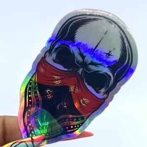 RBG Skull Holographic Sticker