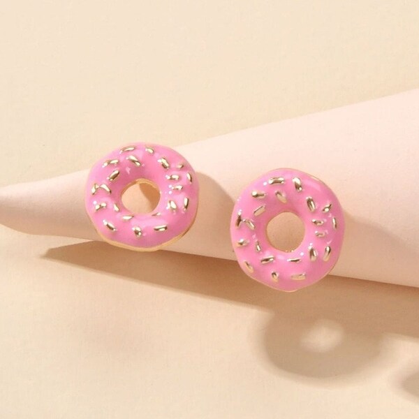 Donut Stud Earrings Etsy UK