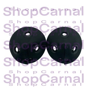 Triple Black Grommet, Real Leather Pasties