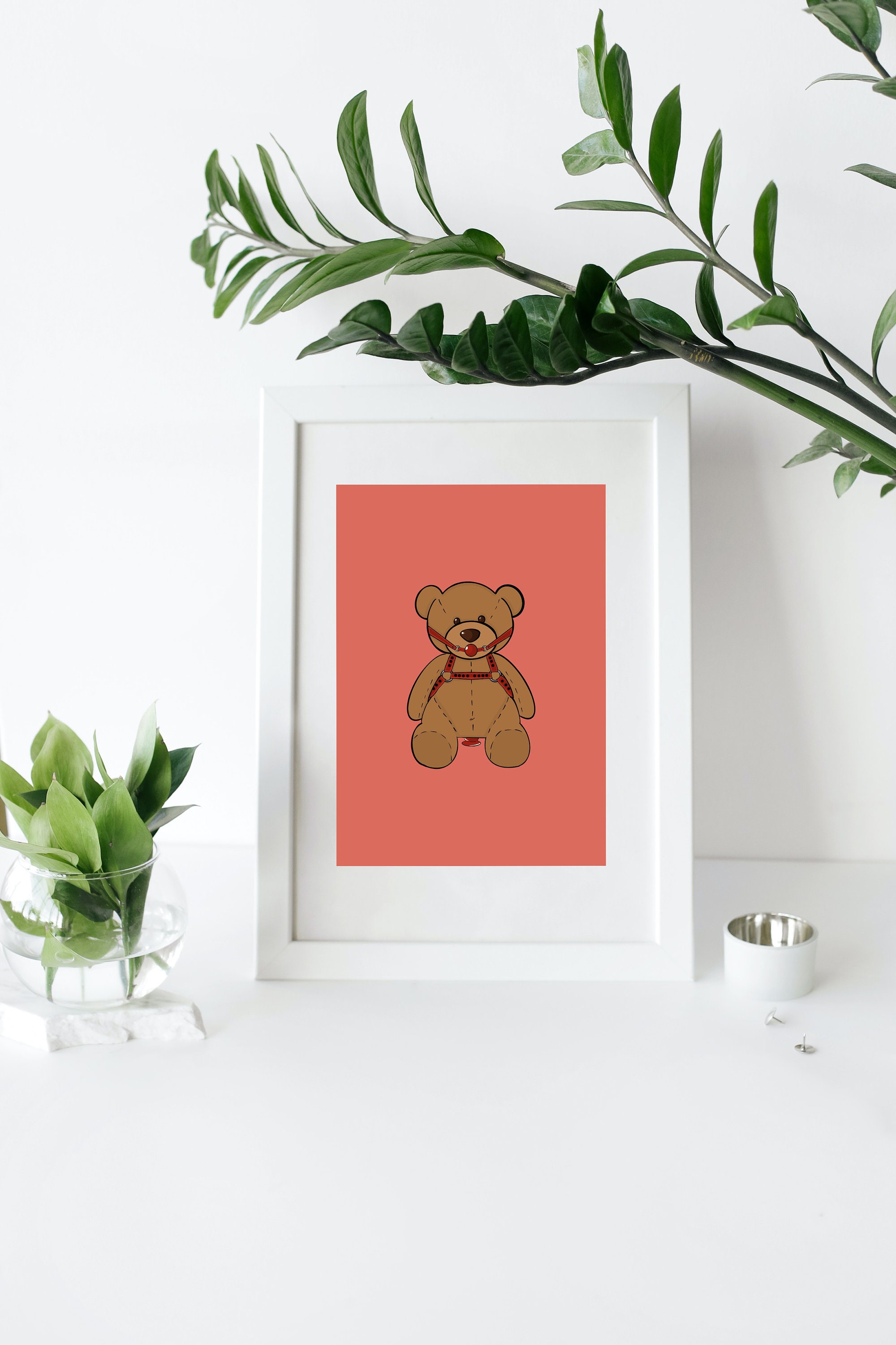 Kinky Teddy Bear Printable Wall Art -  Israel