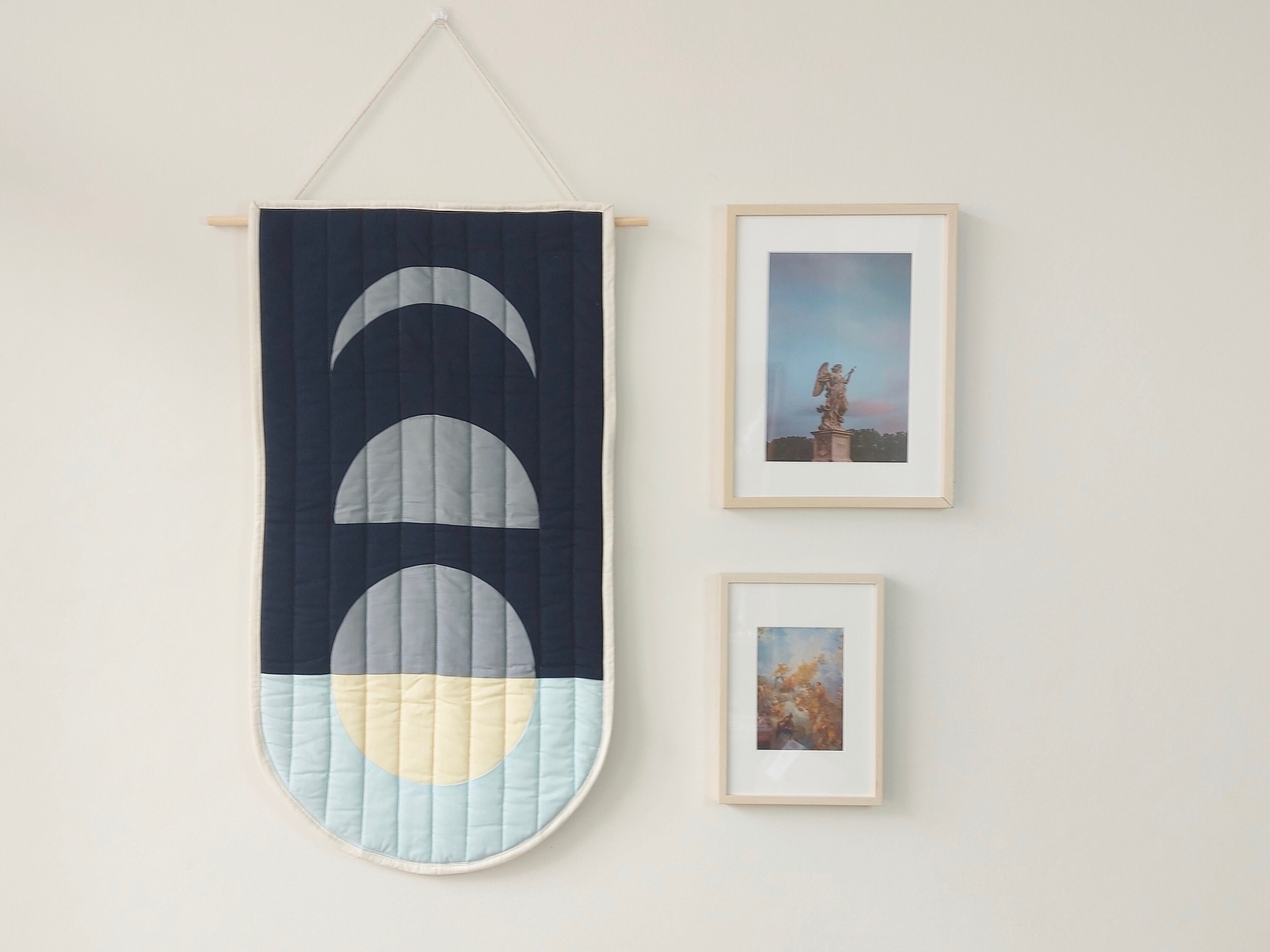 | Murale Matelassée Dark Transition | Géométrique Décor Mural Minimal