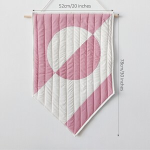 Scout Wall Hanging Pink and White Geometric Wall Art Minimalist wall decor image 8