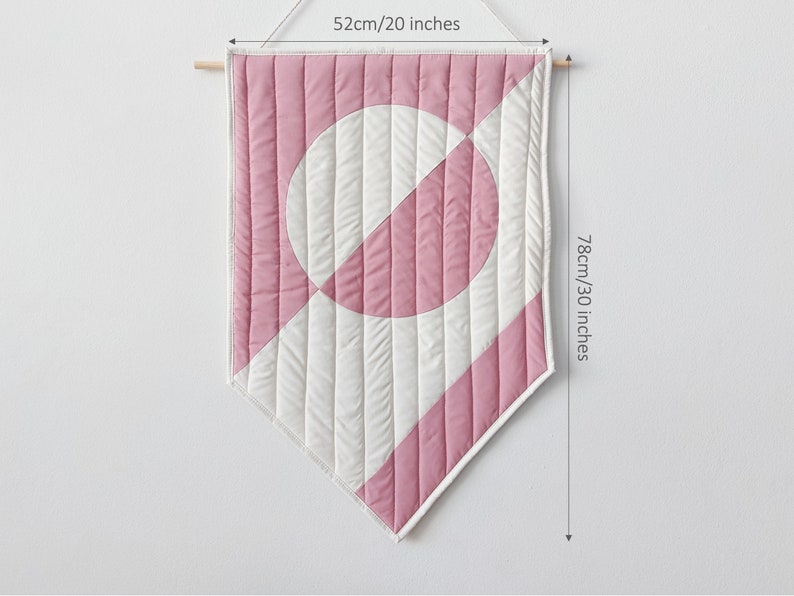 Scout Wall Hanging Pink and White Geometric Wall Art Minimalist wall decor image 8