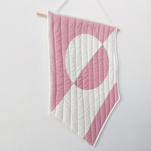 Scout Wall Hanging Pink and White Geometric Wall Art Minimalist wall decor image 5