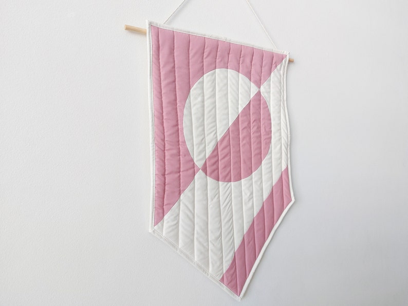 Scout Wall Hanging Pink and White Geometric Wall Art Minimalist wall decor image 5