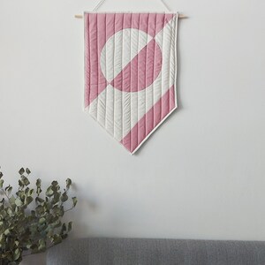 Scout Wall Hanging Pink and White Geometric Wall Art Minimalist wall decor image 4