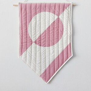 Scout Wall Hanging Pink and White Geometric Wall Art Minimalist wall decor image 1