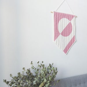 Scout Wall Hanging Pink and White Geometric Wall Art Minimalist wall decor image 7