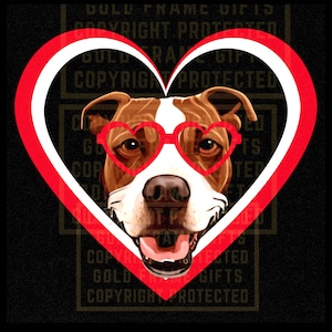 Pit Bull Dog Magnet, Car, Refrigerator Magnet, Dog Mom, Dad Gift, Pit Bull Owner Gift, Heart, Valentine&#39;s Day