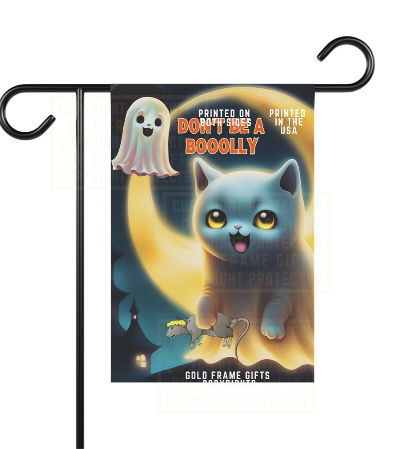 Cat Halloween Flag, Cat Ghost Flag, Don't Be A Bully, Boolly, Fall