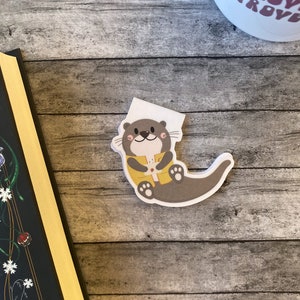 Crescent City otter bookmark, postal service, HOEAB, sticker, matte, bookish gift