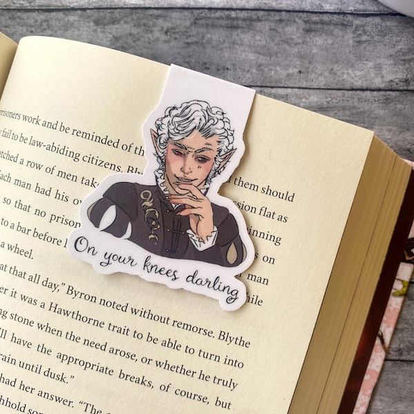 Astarion bookmark, Buldars gate, matte, bookish gift, on your knees darling