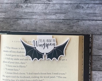 Wingspan matte bookmark, ACOTAR bookmark, rhysand and feyre, bat boys, cassian, azriel, magnetic
