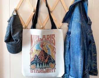 Velaris, book tote, bookish gift, tote with zipper, bookish tote, Tote with zipper, city of starlight