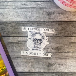 Matte Morally grey men, cute bookish sticker, kindle sticker, laptop sticker, phone sticker, my favorite color
