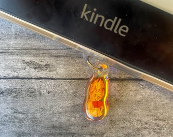 Lehabah kindle charm, phone charm, accessories, holographic,  Crescent City, bookish gifts, cute charm, small charm
