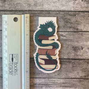 book dragon bookmark,matte, bookish gift, magnetic