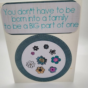 Flowered &quot;Gotcha&quot; Adoption Greeting Card