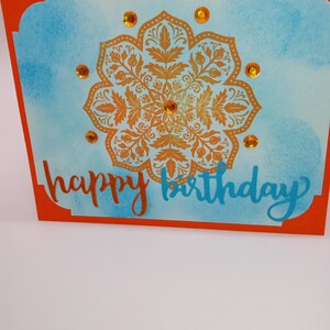 Gems And Mandala Birthday Greeting Card